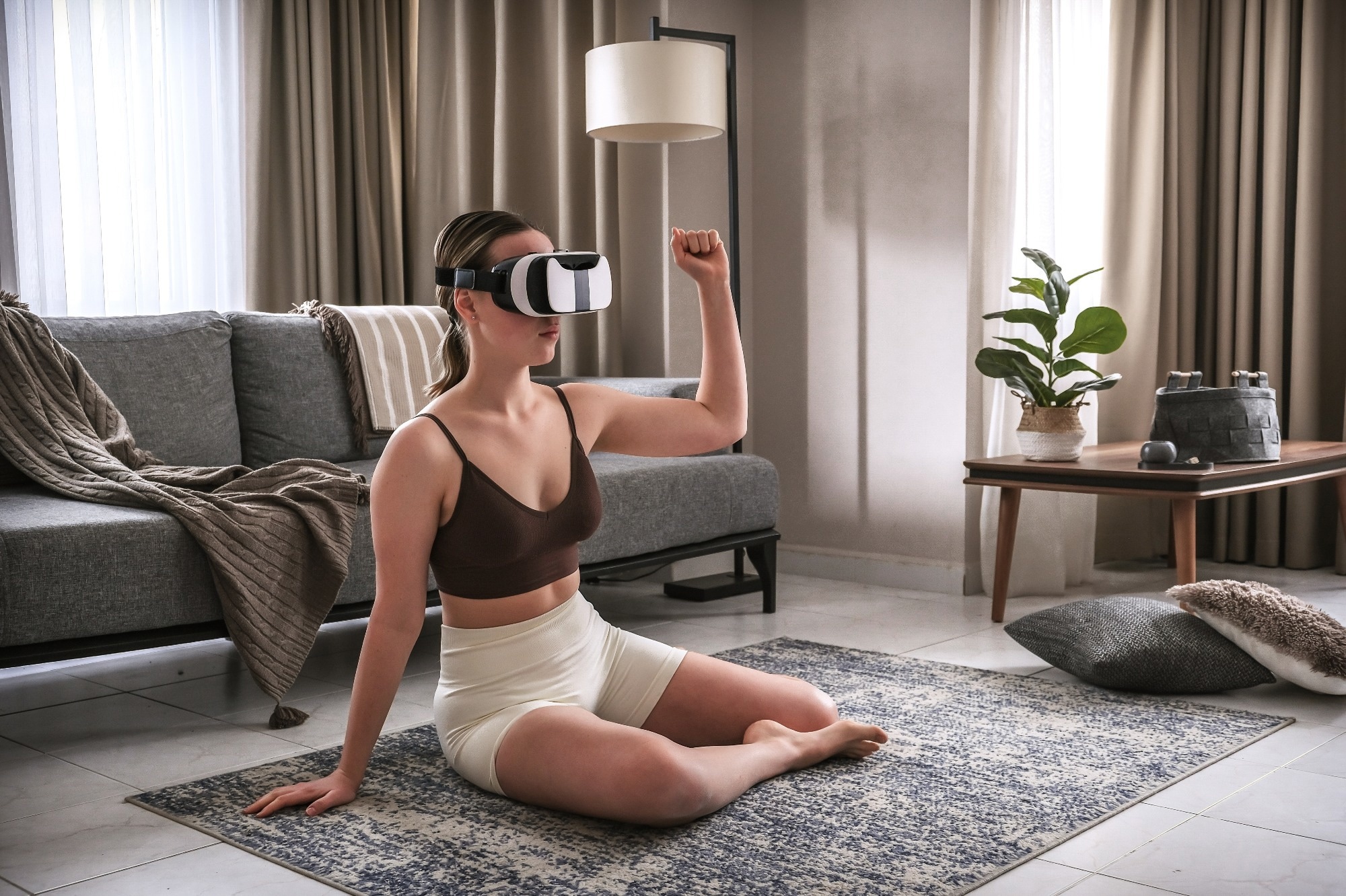 Study: Exercising with virtual reality is potentially better for the working memory and positive mood than cycling alone. Image Credit: Shyntartanya/Shutterstock.com